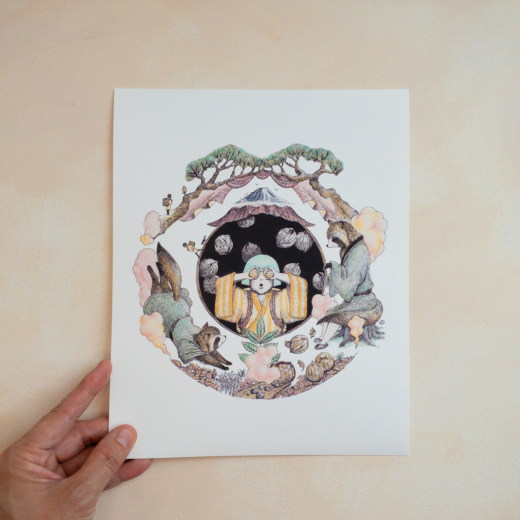 Unframed Print 'Ayako And Mujina'